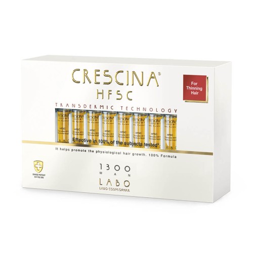 Crescina HFSC Transdermic Re-Growth 1300 haj újranövekedést serkentő kezelés férfiaknak