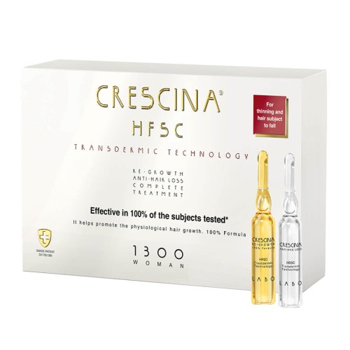 Crescina HFSC Transdermic Complete 1300 haj újranövekedést serkentő és hajhullás elleni komplex kezelés nőknek